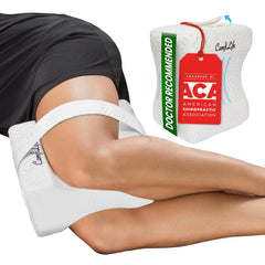 ComfiLife vue avant du coussin genou montrant la forme contournée pour alignement