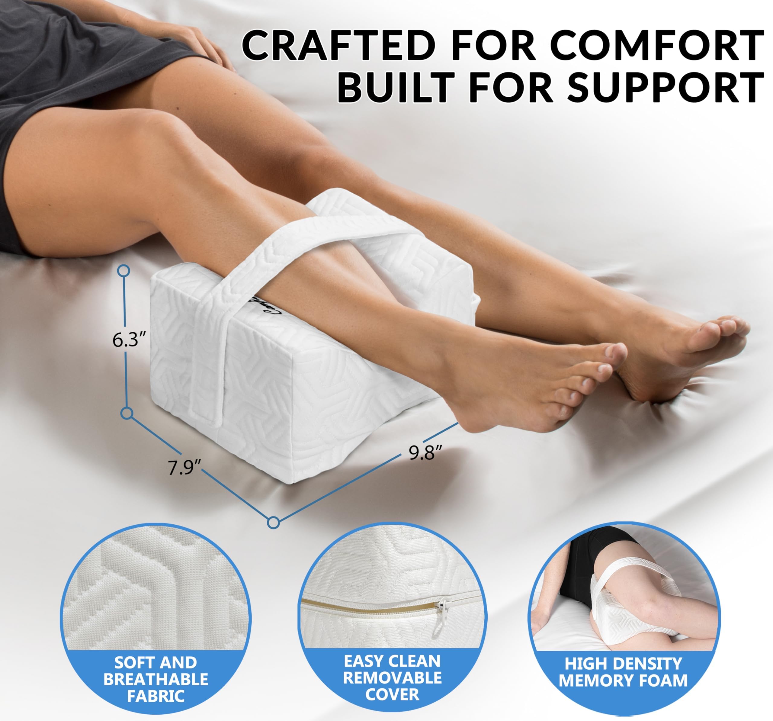 ComfiLife coussin placé sous les genoux pour élever jambes et favoriser circulation