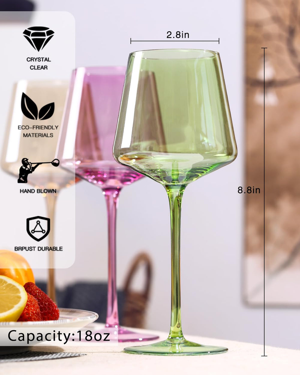comfit verre profil tige illustrant la prise en main et la stabilité