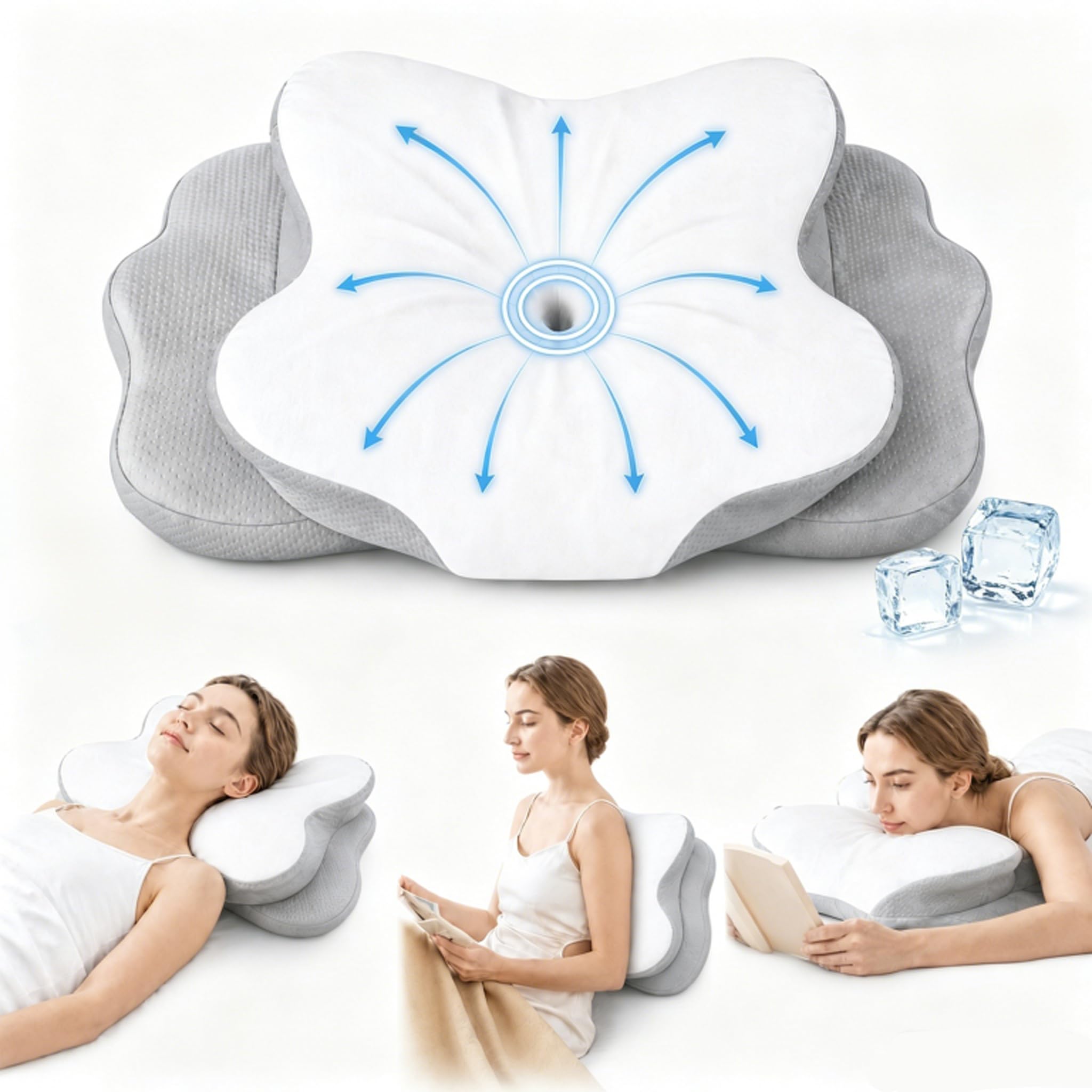 COMFORLAY vue frontale du coussin montrant la forme ergonomique et confort