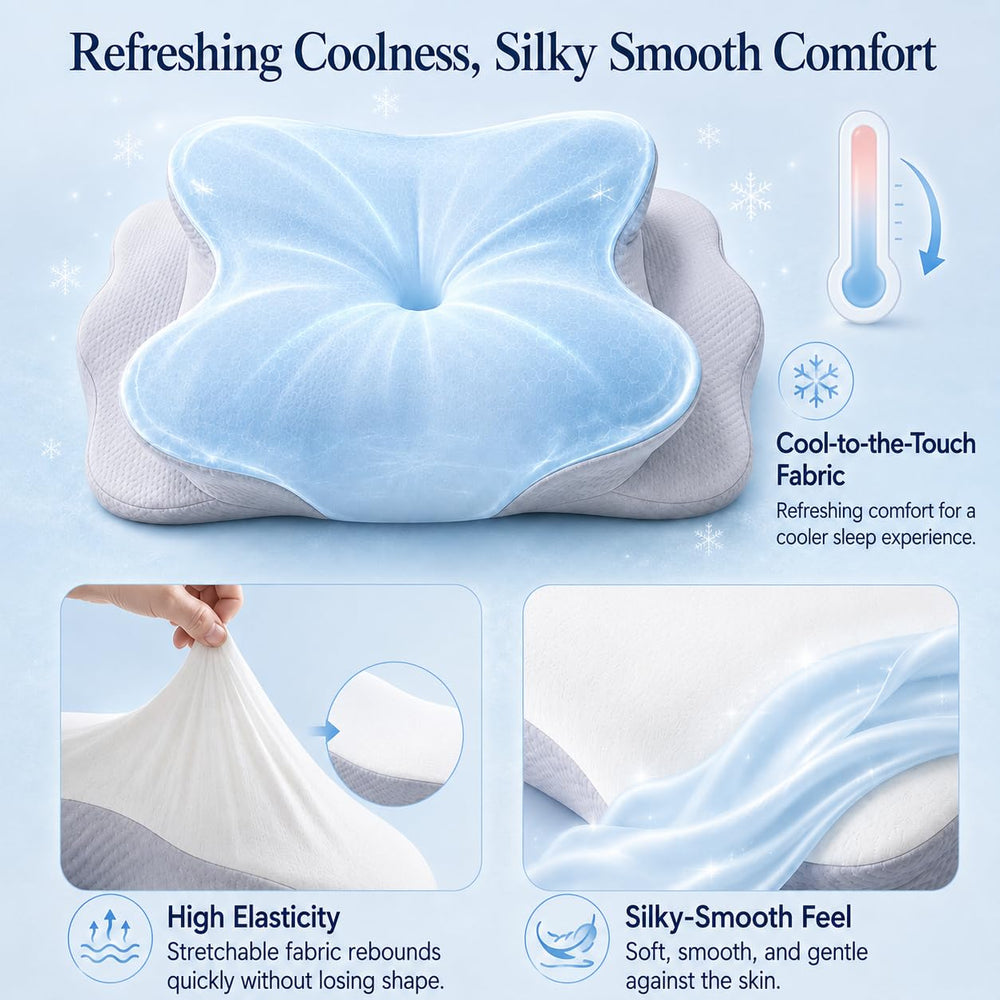 COMFORLAY oreiller utilisé sur le dos pour alignement cervical confortable