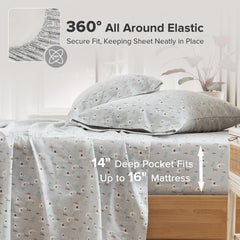 Comfort Spaces drap-housse à poche profonde montrant maintien sûr jusqu'à 16 pouces