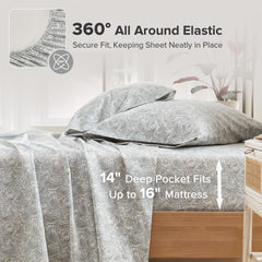 Comfort Spaces drap plat et deux taies présentés pour une literie complète et coordonnée