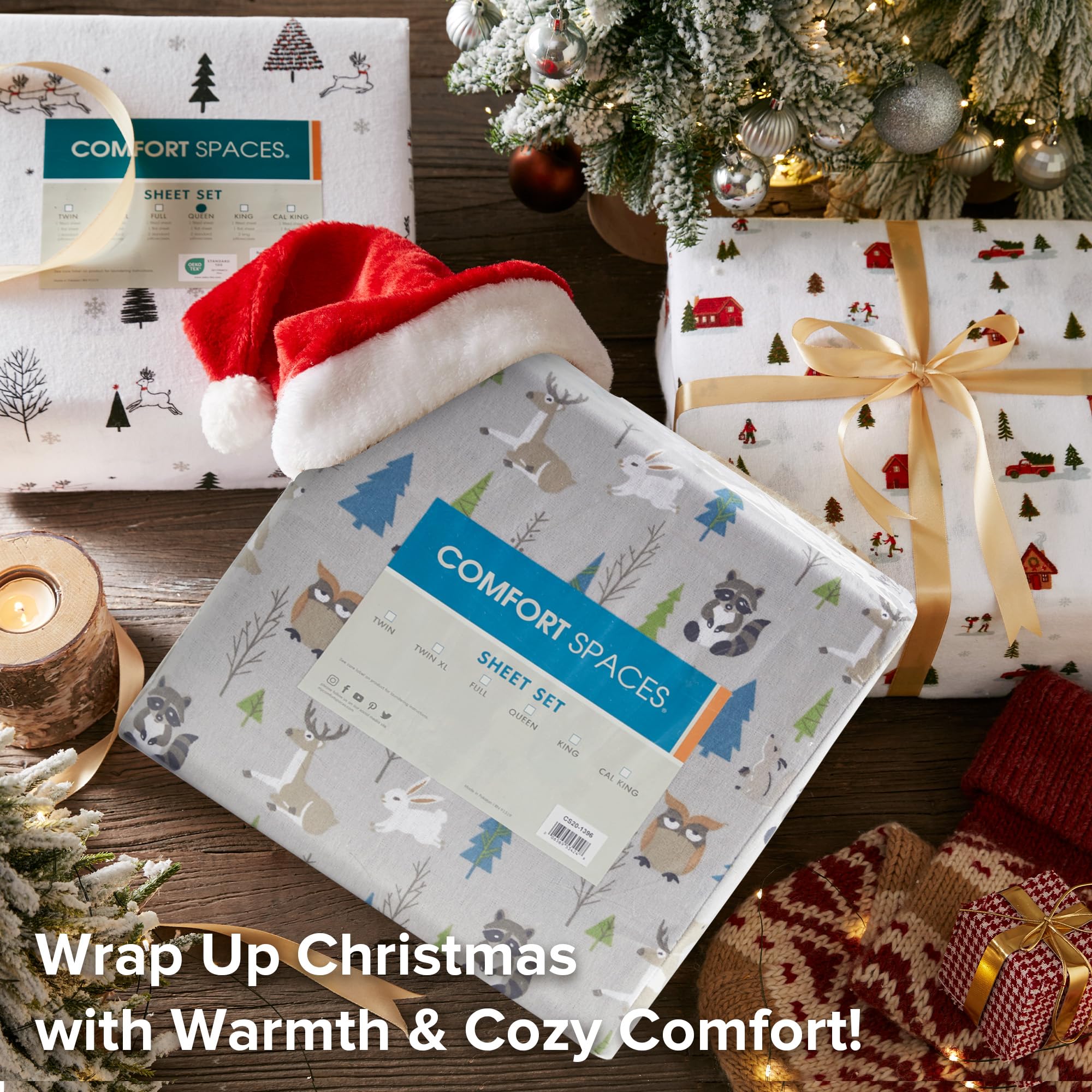Comfort Spaces imprimé novelty en chambre illustrant style chaleureux et décoratif