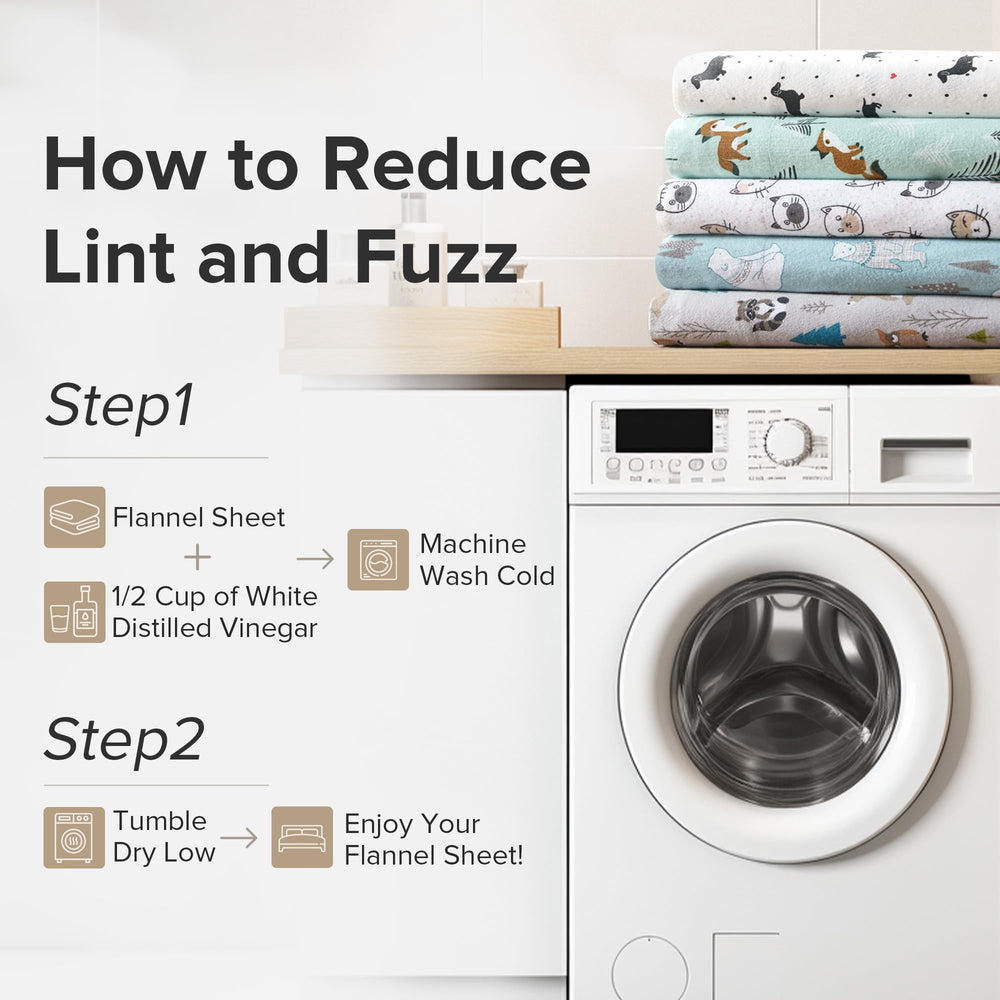 Comfort Spaces étiquette lavage montrant conseils d'entretien et durabilité