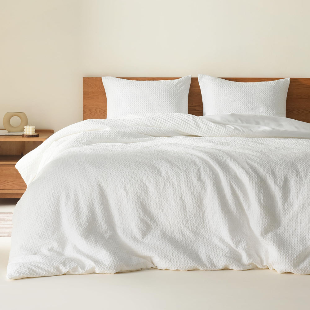 Comfort Spaces couette face avant blanche moderne, confort visuel