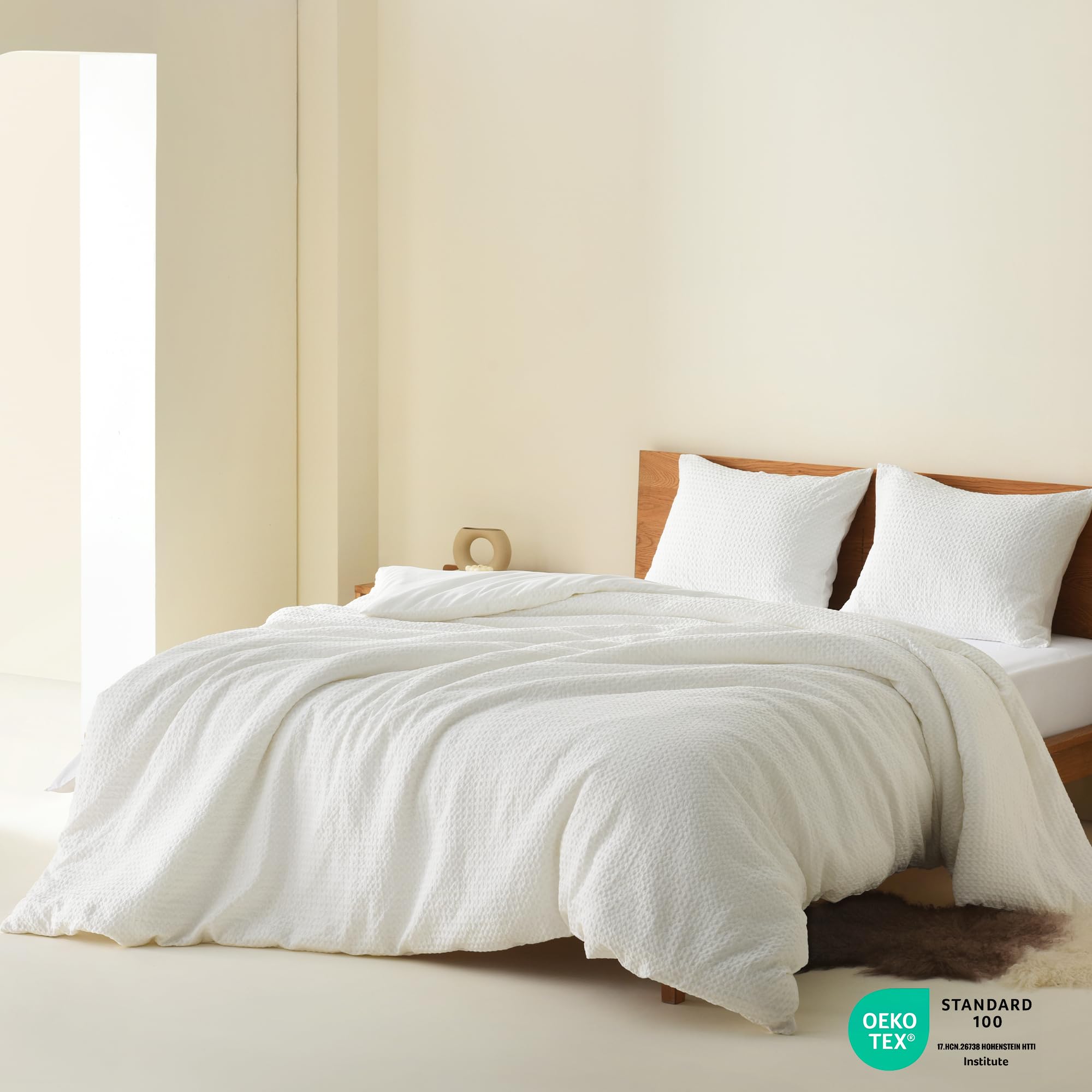 Comfort Spaces gros plan microfibre montrant texture douce et respirabilité
