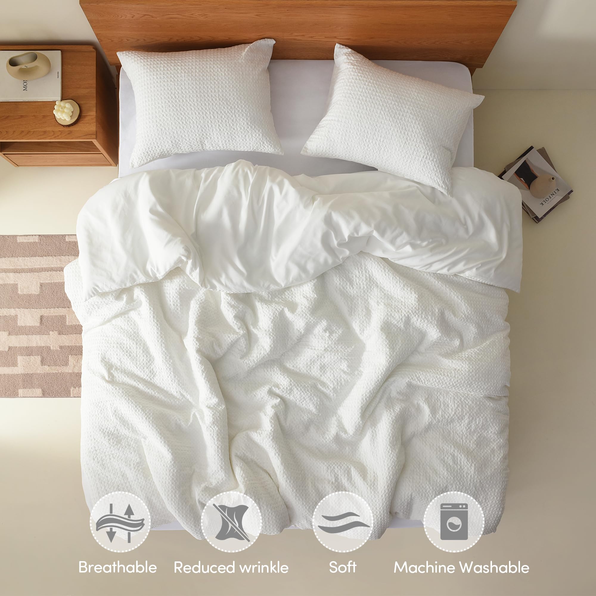 Comfort Spaces taie standard et couture illustrant finition pintuck soignée