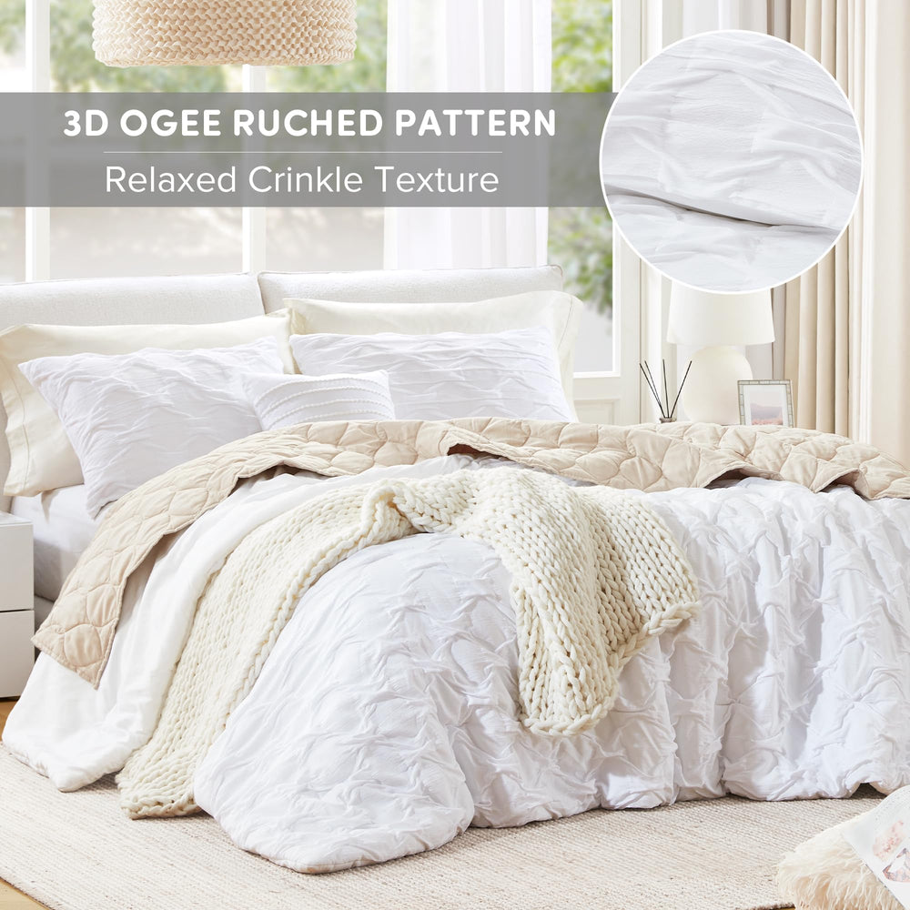 Comfort Spaces texture crinkle du tissu, toucher doux et sophistiqué