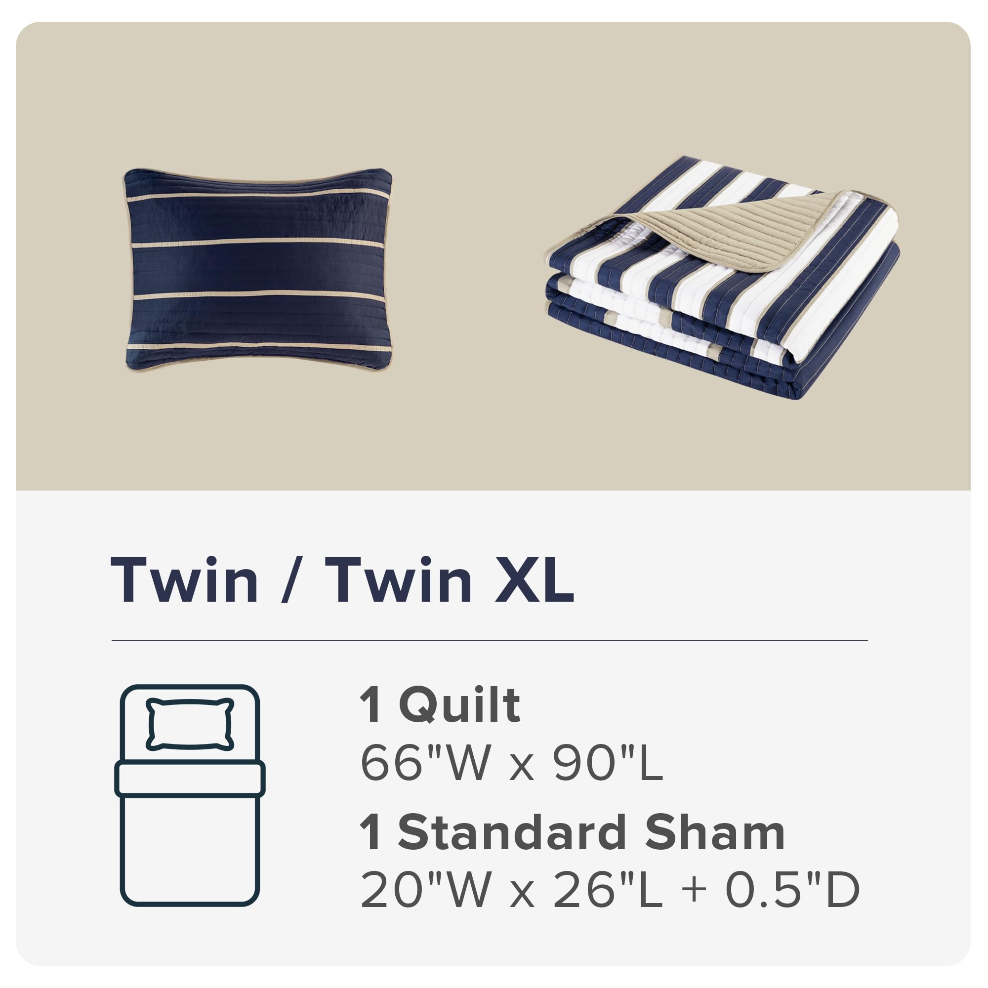 Comfort Spaces comparaison tailles Twin et Twin XL pour Verone, adaptation précise