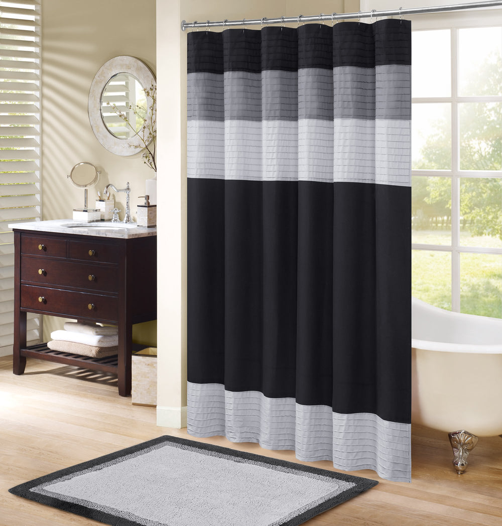 Comfort Spaces rideau de douche vue avant apportant élégance