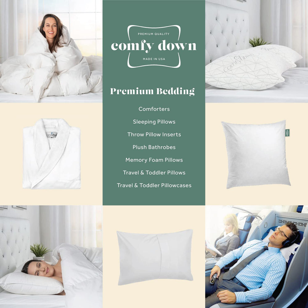 ComfyDown gros plan remplissage plume/duvet illustrant gonflant équilibré