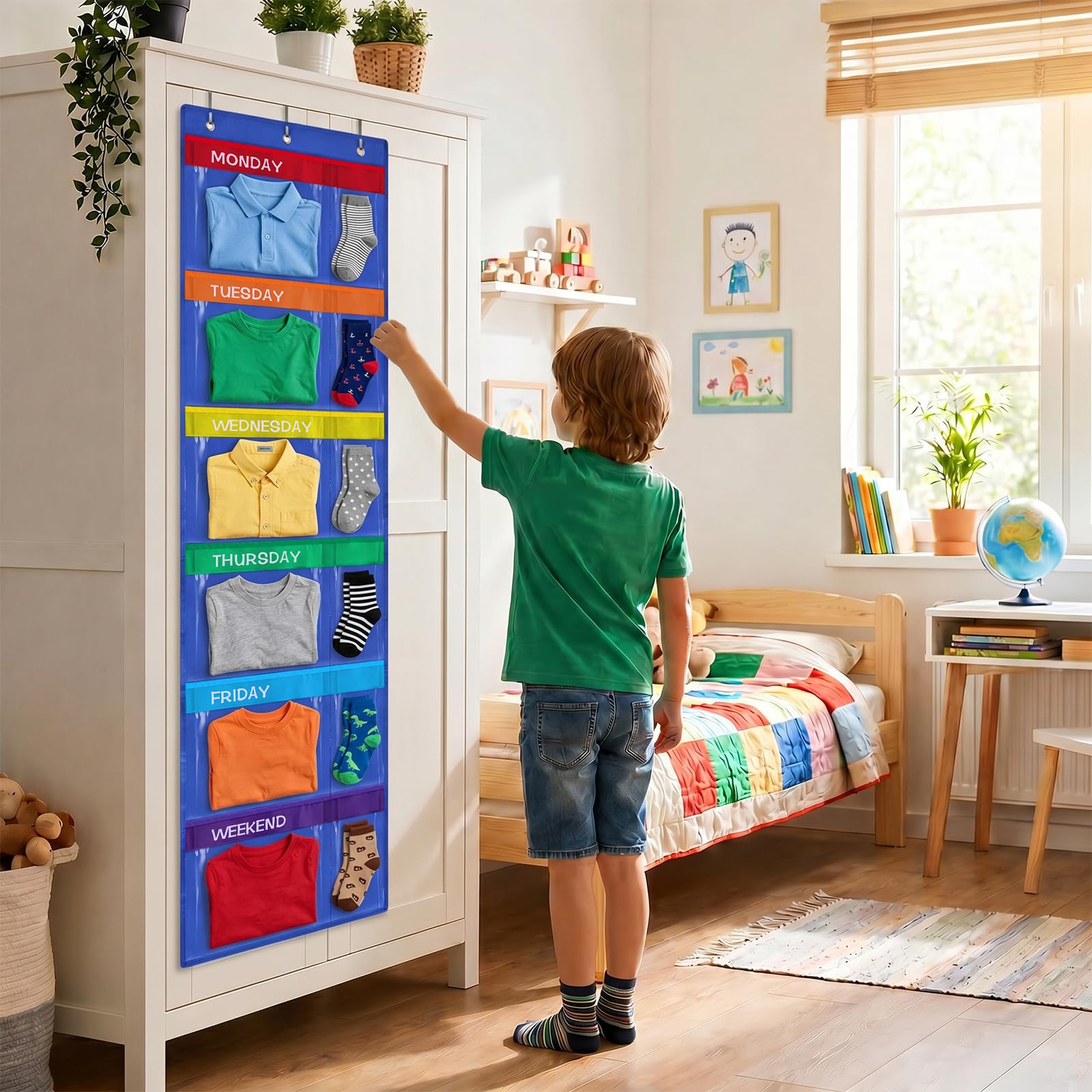 ComfyKit gros plan des poches PVC transparentes pour repérer vêtements rapidement