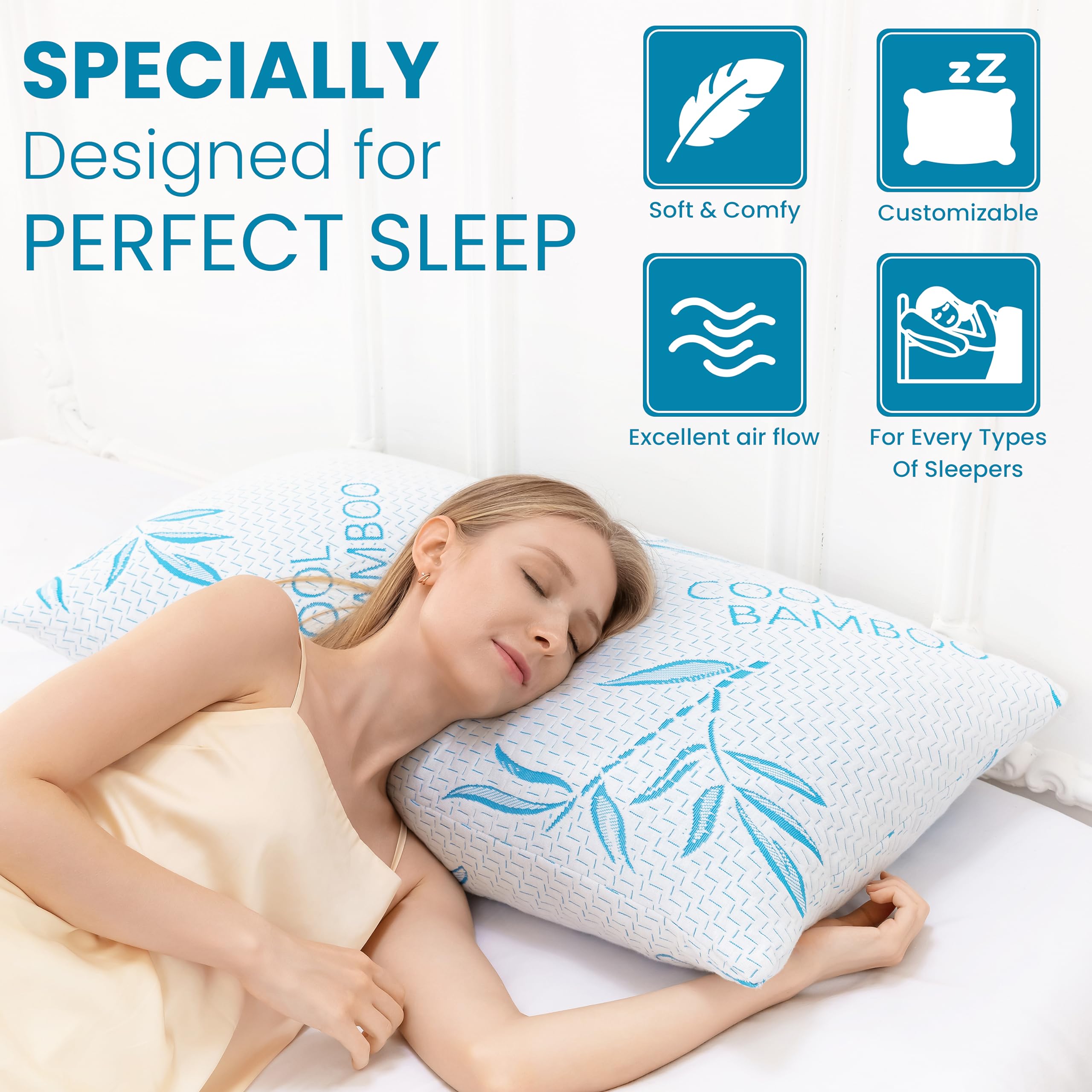 ComfySleep housse avec zip ouverte montrant option réglable pratique