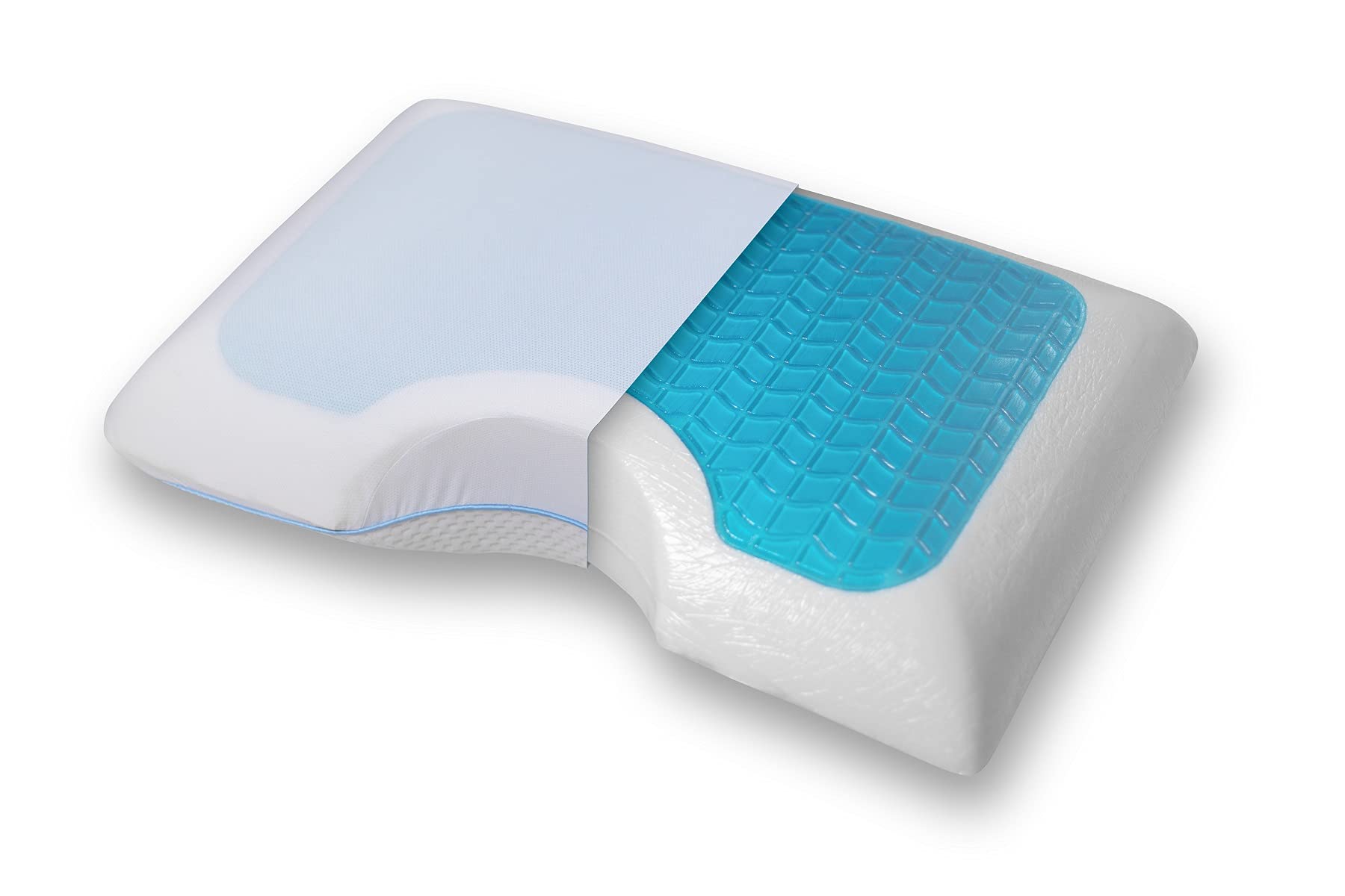 Comfyt détail de la découpe latérale offrant meilleur alignement cervical