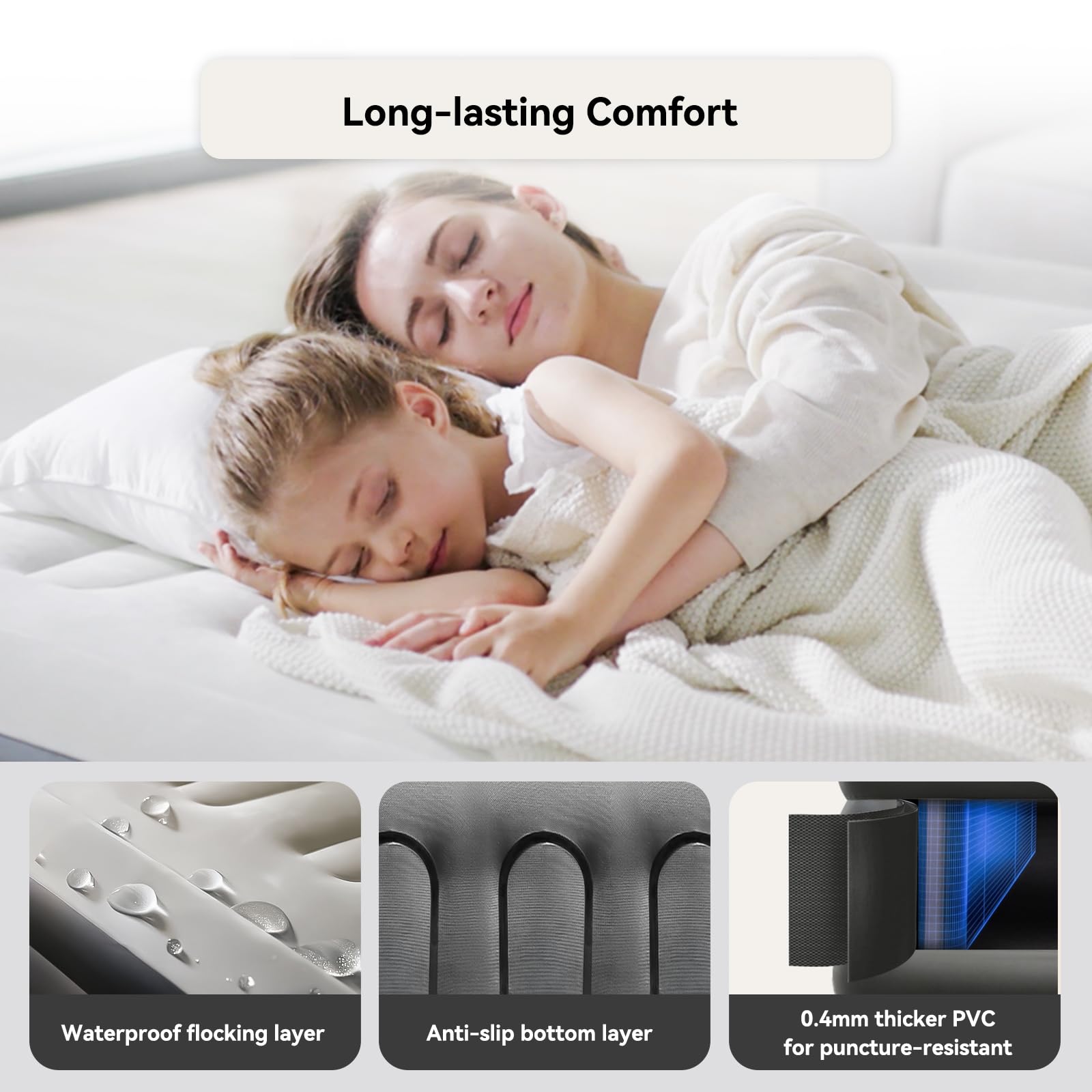 COMMOUDS matelas installé en camping offrant couchage confortable et portable