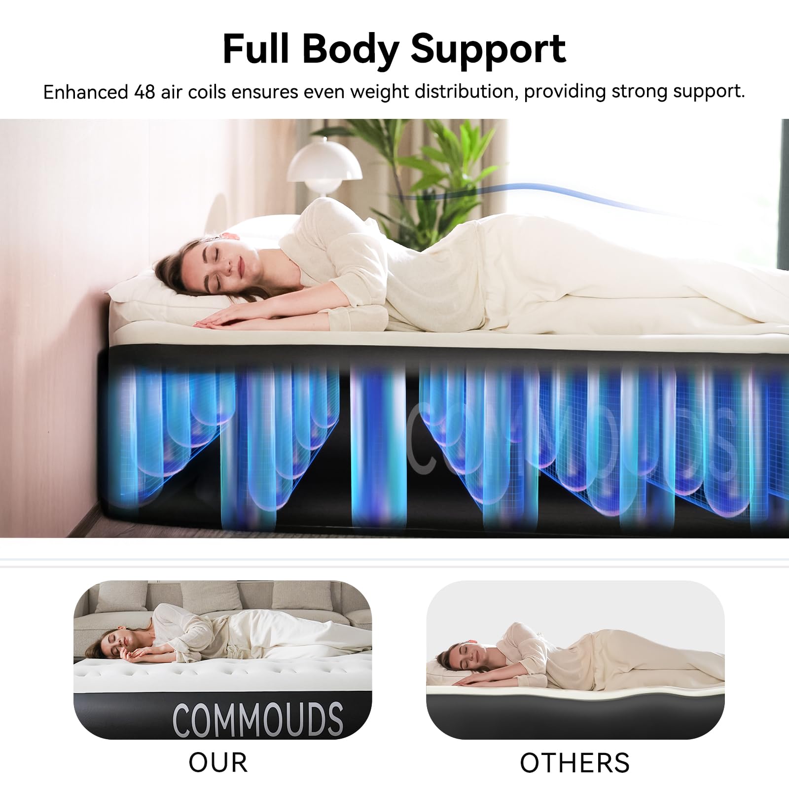 COMMOUDS pompe batterie amovible facilitant gonflage rapide sans prise