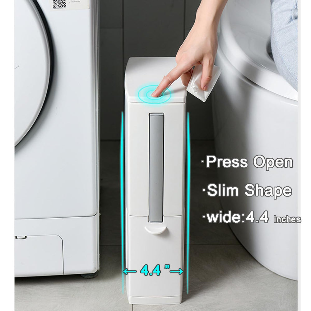 COMODID brosse WC cachée dans la poubelle pour rangement discret
