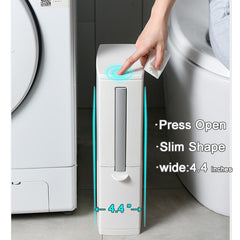 COMODID brosse WC cachée dans la poubelle pour rangement discret
