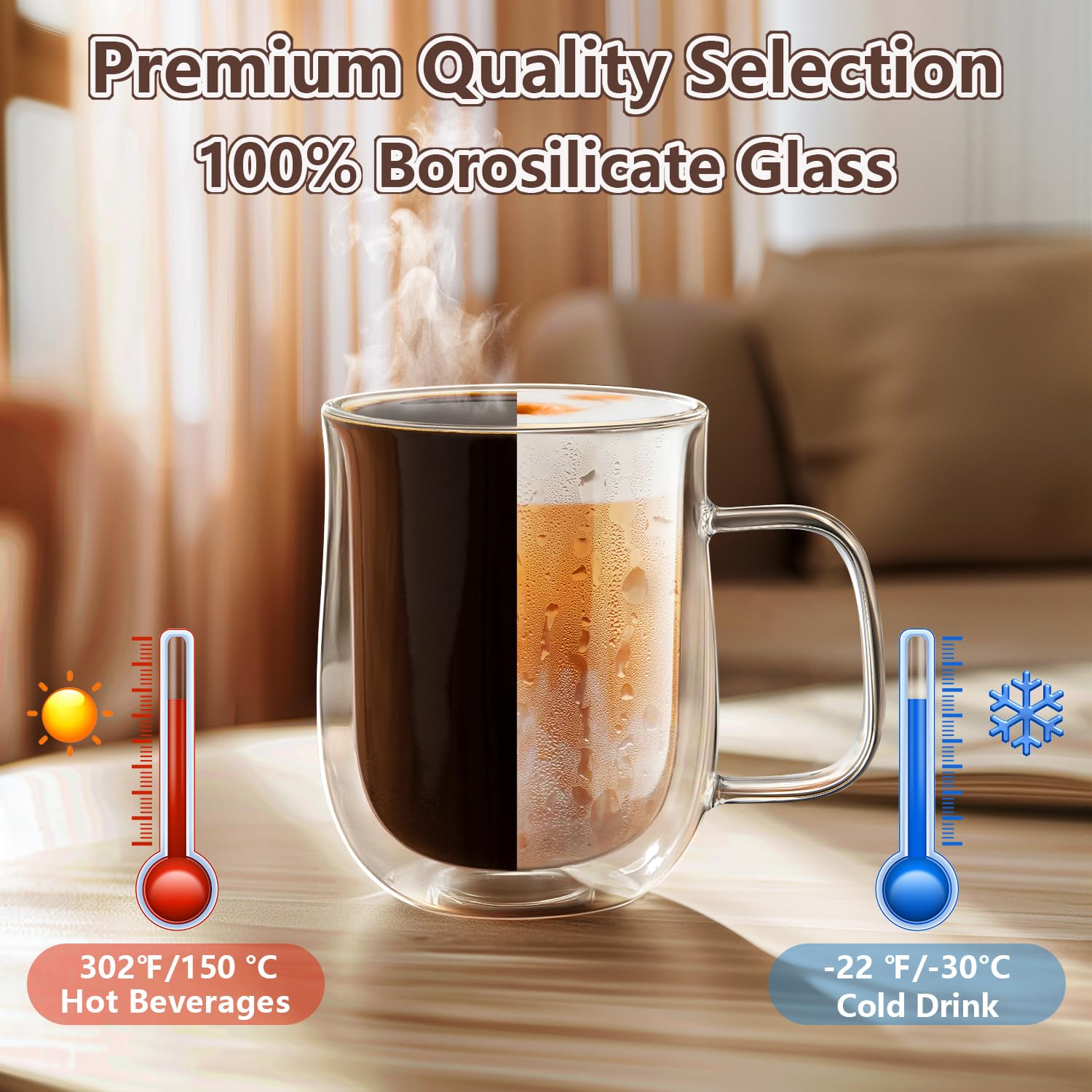 COMOME tasse avec cuillère montrant praticité pour mélanger boissons