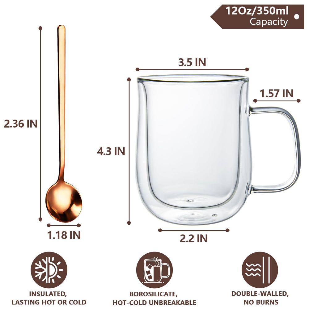 COMOME gros plan verre double paroi révélant la texture et transparence