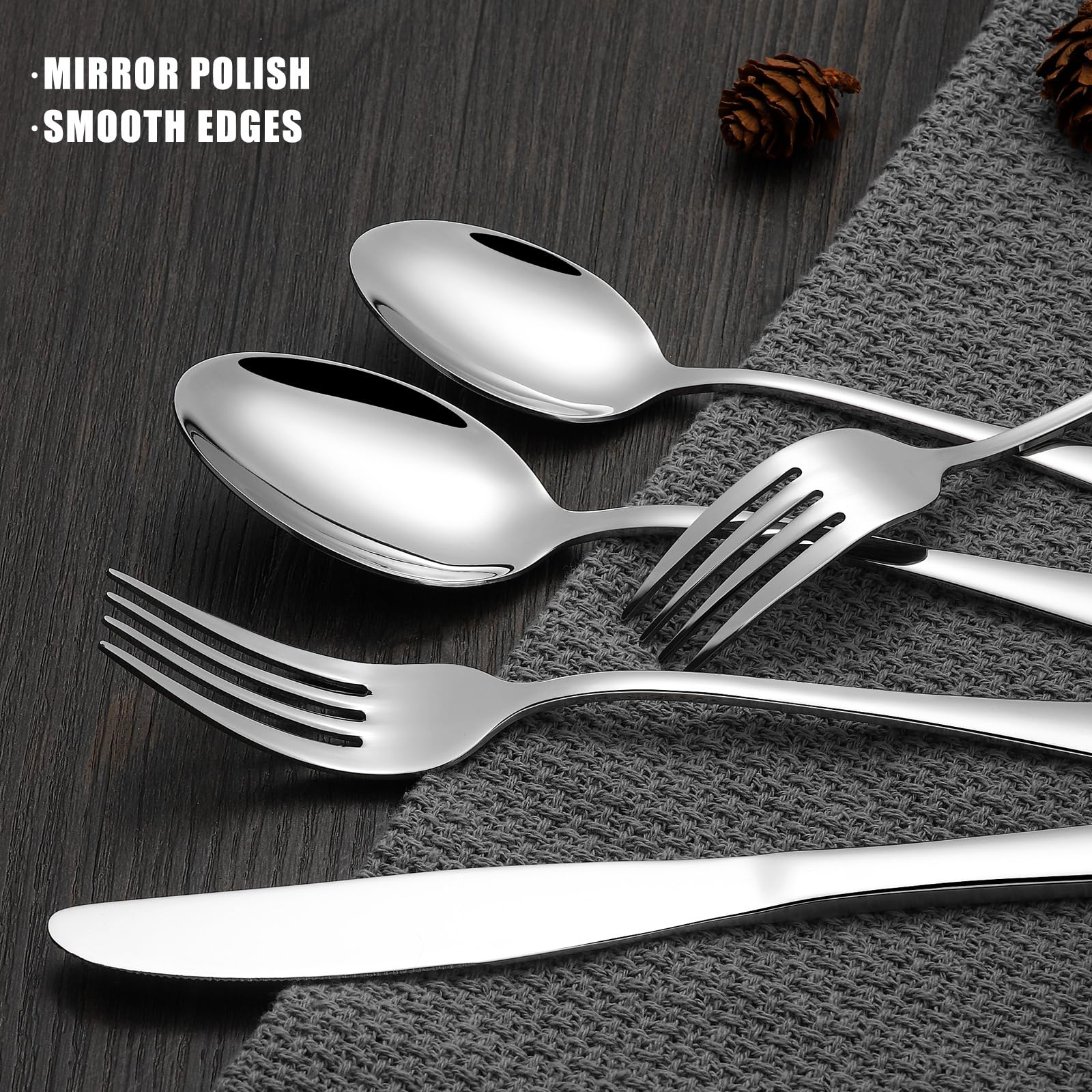 Compralo comparaison taille entre cuillère, fourchette et couteau, proportions claires