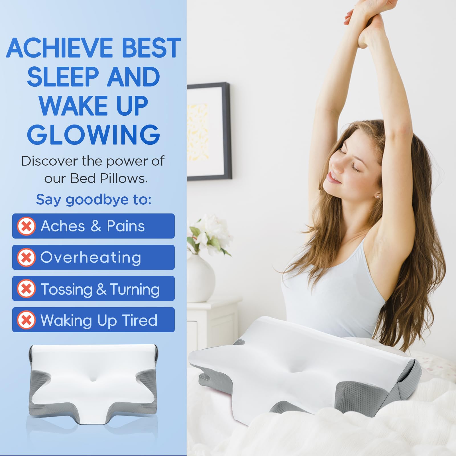 ComRola oreiller en chambre lifestyle améliorant confort de sommeil