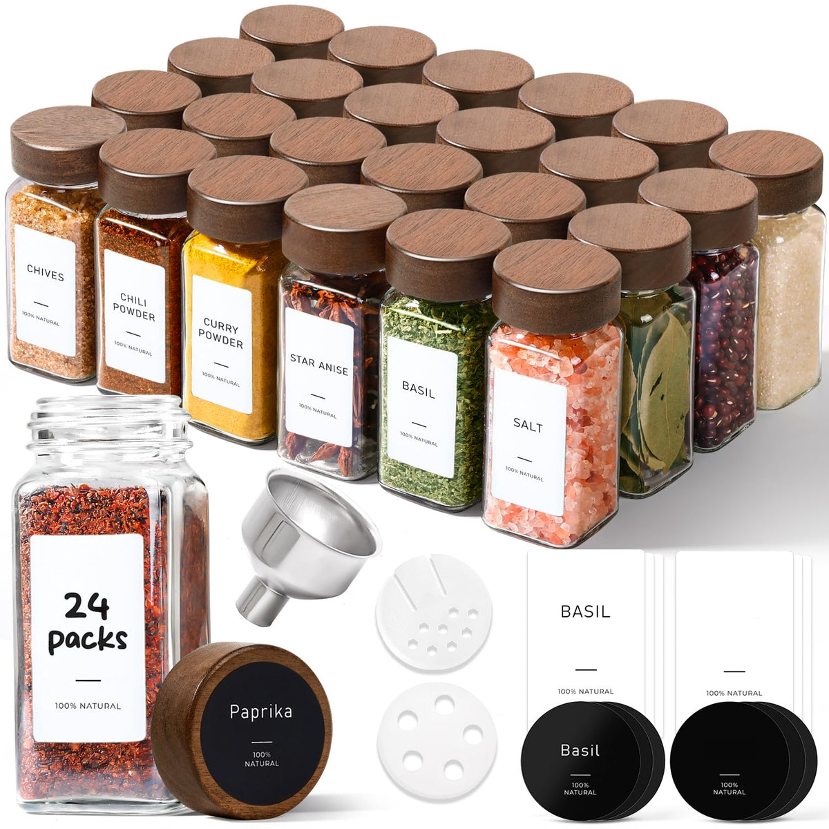 ComSaf bocal face pack 24 montrant rangement compact et étiquettes visibles