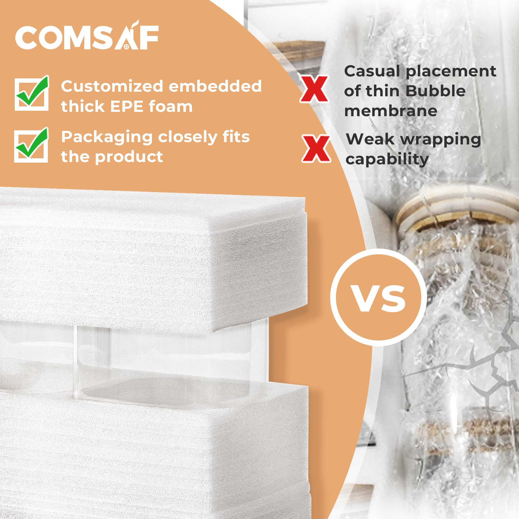 ComSaf détail du couvercle en bambou avec joint silicone pour meilleure étanchéité