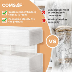 ComSaf détail du couvercle en bambou avec joint silicone pour meilleure étanchéité
