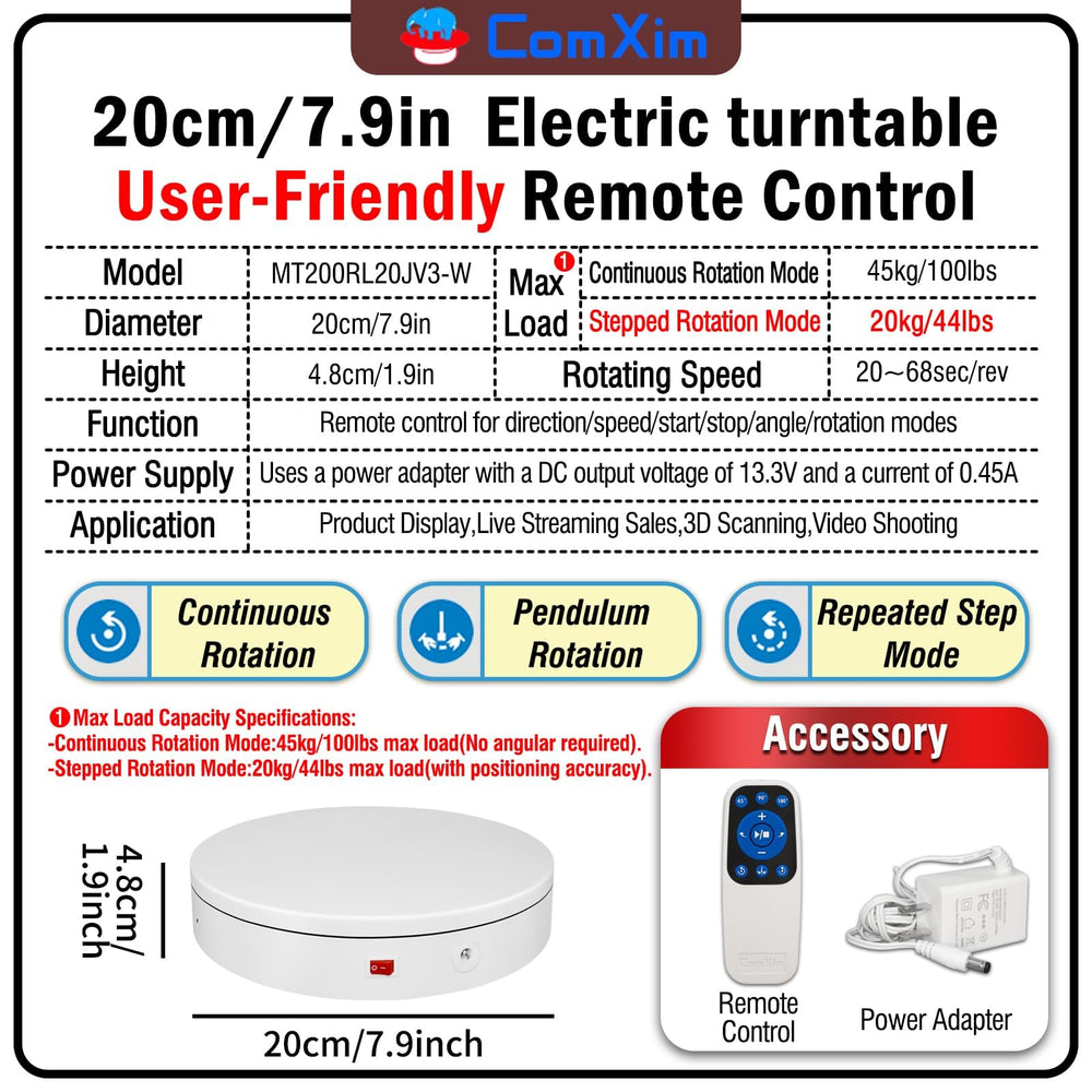 ComXim télécommande en main contrôlant modes et vitesse facilement