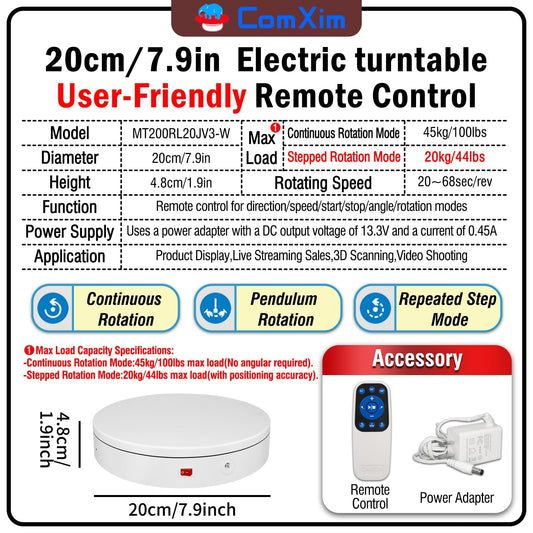 ComXim télécommande en main contrôlant modes et vitesse facilement