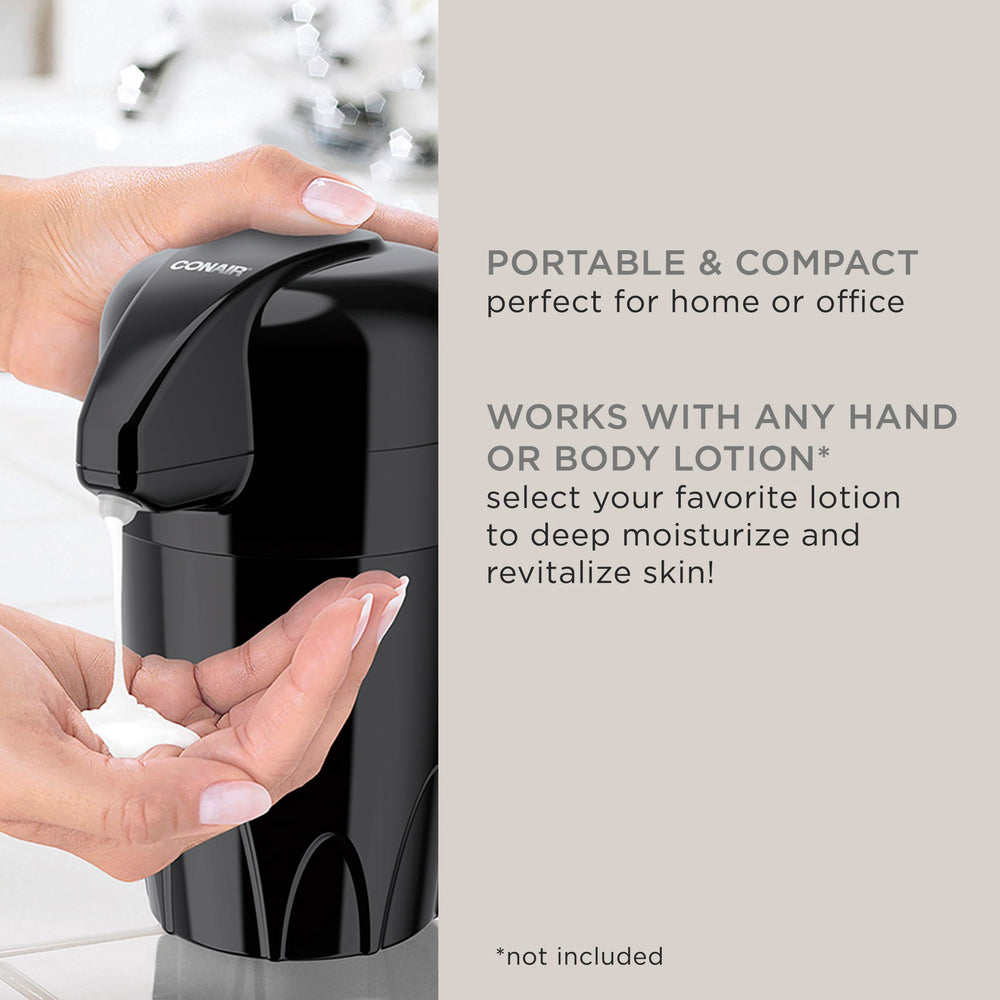 Conair True Glow gros plan pompe montrant distribution précise et hygiène