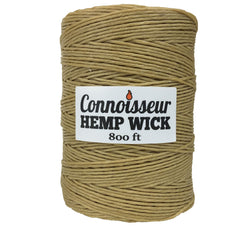 Connoisseur's Hemp Wick bobine vue de face montrant 800 pieds et utilité pratique