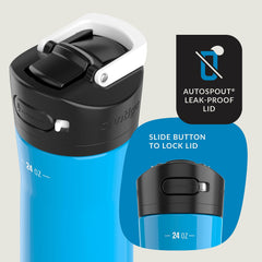 Contigo Ashland Chill détail du bouchon AUTOSPOUT pour ouverture rapide