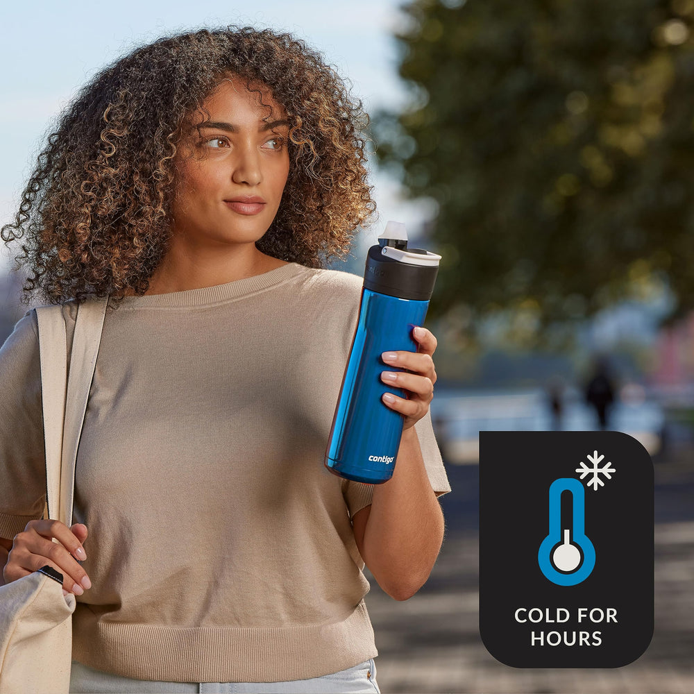 Contigo Ashland Chill gros plan acier inoxydable durable et isolant