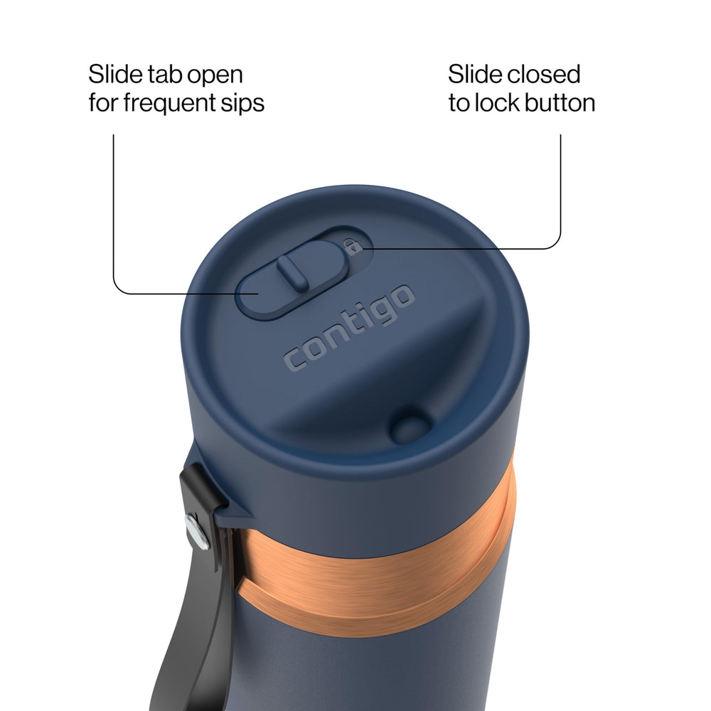 Contigo AutoSeal dans un sac montrant l'étanchéité anti-fuite pratique