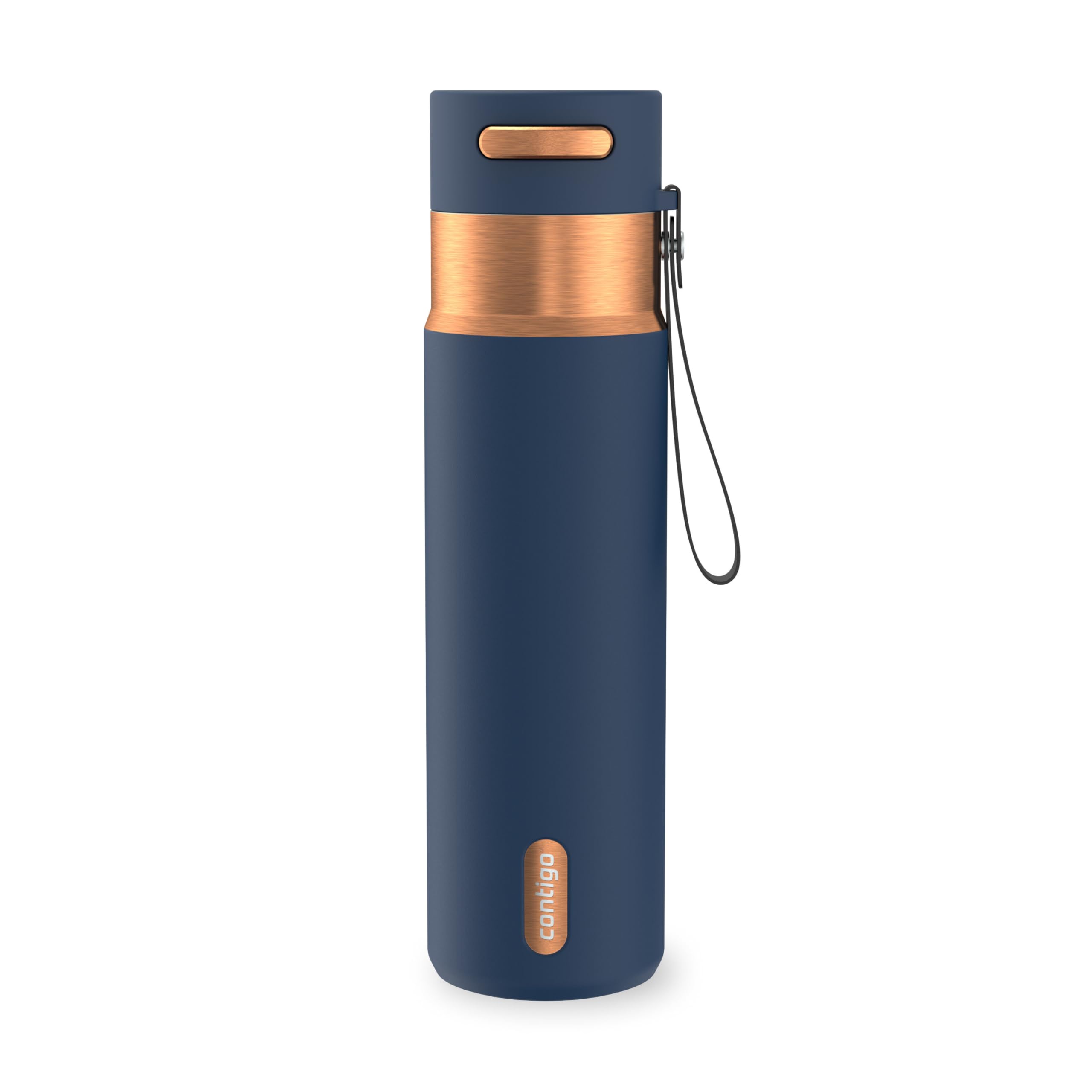 Contigo AutoSeal vue face montrant le design et la finition métallique