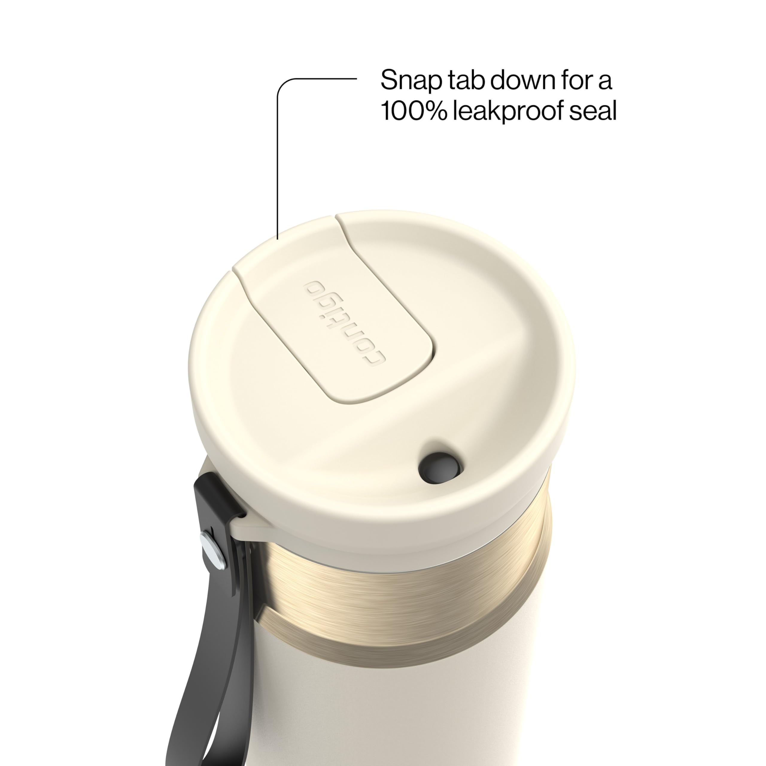 Contigo SnapSeal paille réutilisable montrant confort de boisson sans basculer