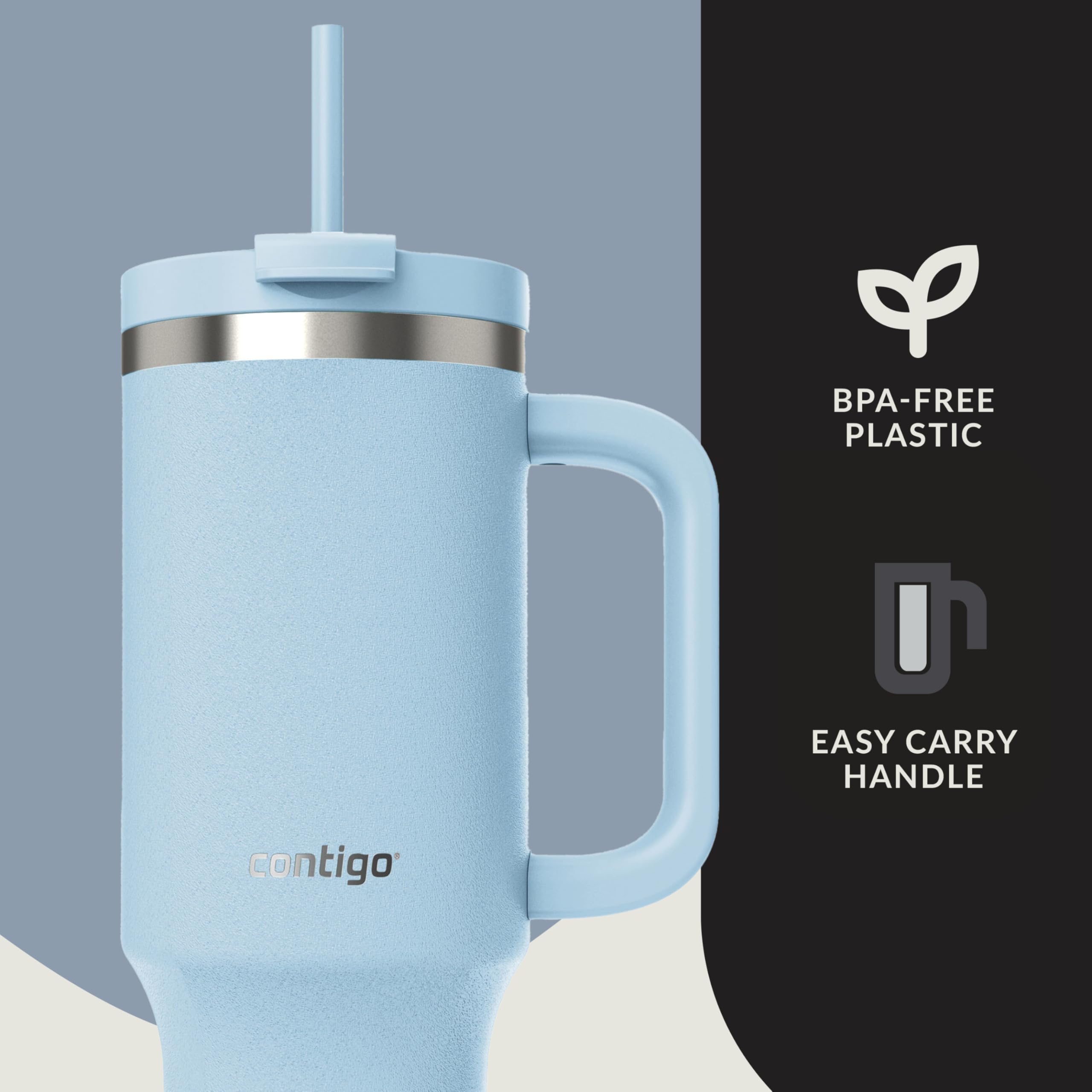 Contigo Streeterville placé dans porte-gobelet de voiture pour mobilité