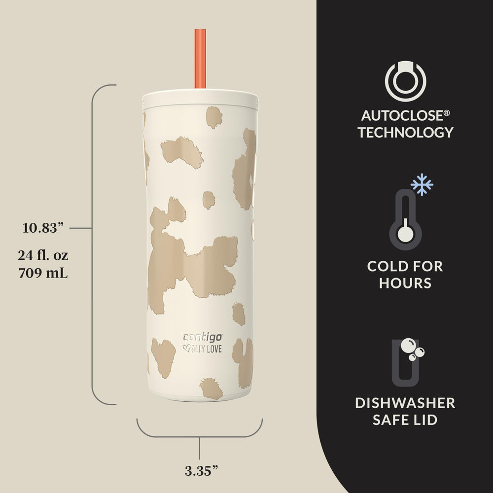 Contigo Streeterville paille flexible visible facilitant la boisson confortablement