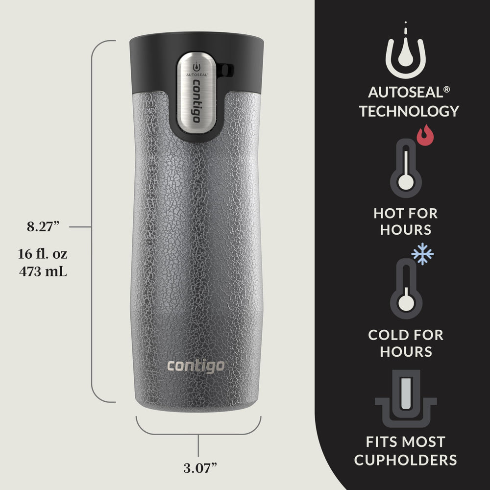 Contigo West Loop bouchon Easy-Clean gros plan montrant ouverture complète et nettoyage facile