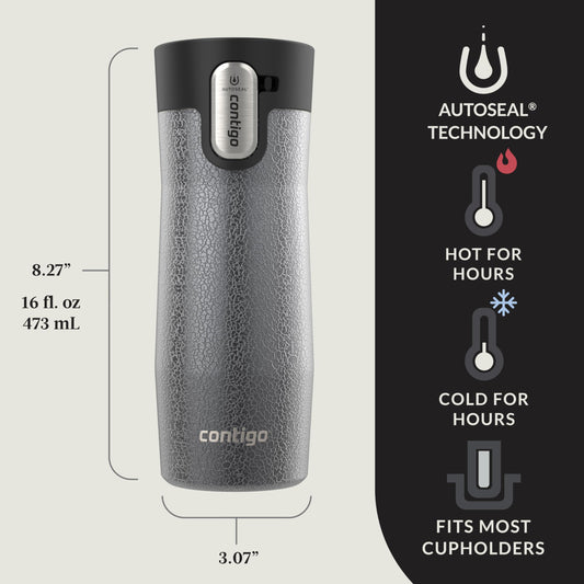 Contigo West Loop bouchon Easy-Clean gros plan montrant ouverture complète et nettoyage facile