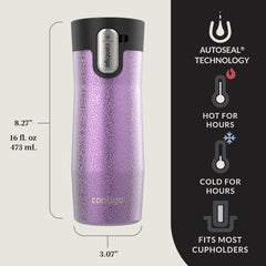 Contigo West Loop couvercle Easy‑Clean ouvert pour nettoyage complet et rapidité