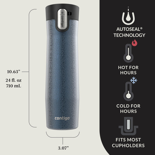 Contigo West Loop gros plan du couvercle Easy-Clean facilitant le nettoyage