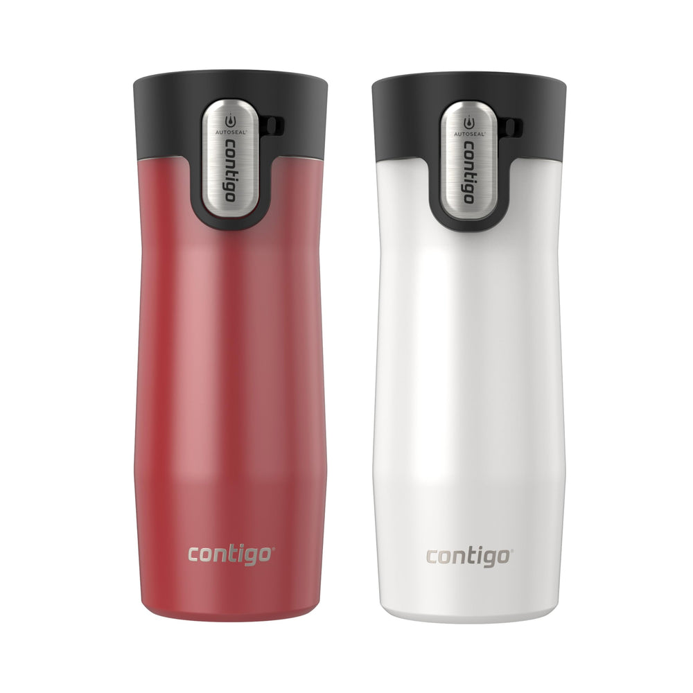 Contigo West Loop pack face montrant couleurs Goji Berry et Frosted Pearl et élégance