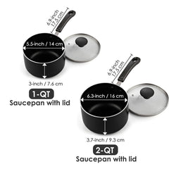 Cook N Home couvercle en verre avec soupape vapeur pour surveillance aisée