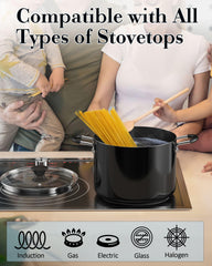 Cook N Home couvercle en verre trempé pour surveiller la cuisson facilement