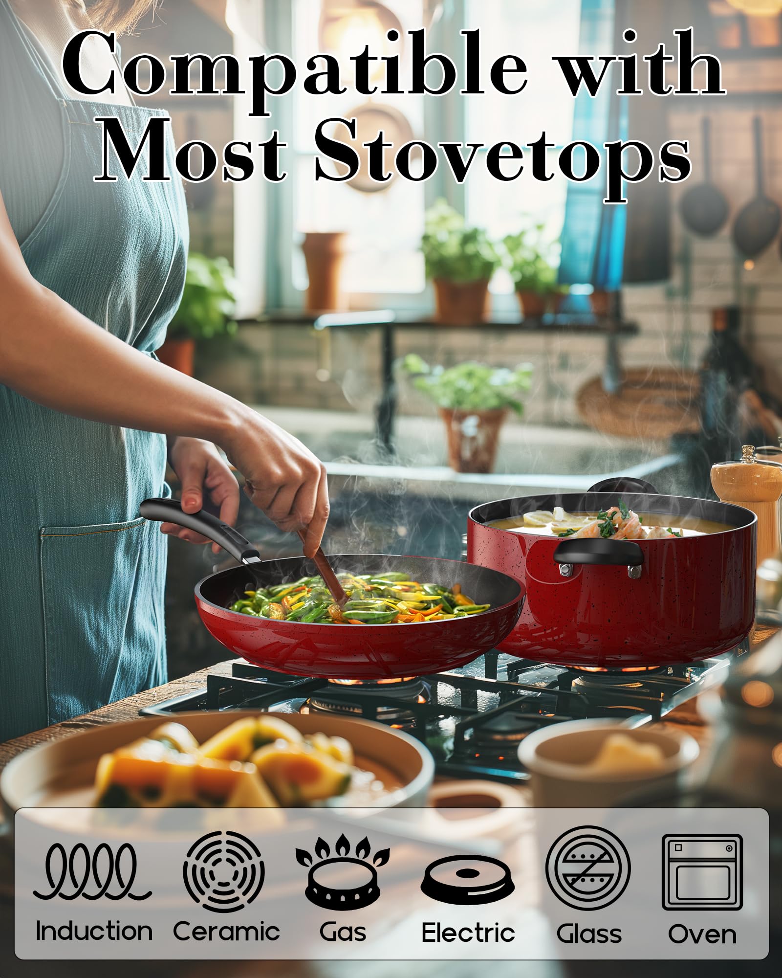 Cook N Home couvercle en verre surveiller cuisson sans perdre chaleur