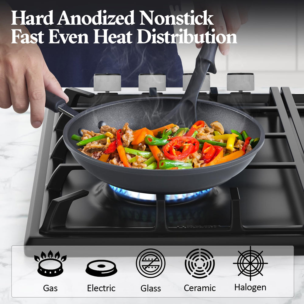 Cook N Home couvercles en verre trempé avec évent visible pour surveillance